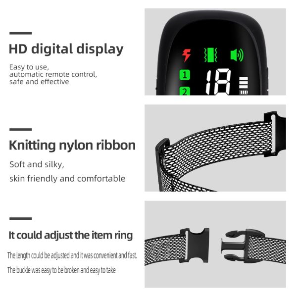 Smart Dog Training Collar Automatic Anti Barking Collar For Dog Bark Stopper 800m Remote Control Pet Training Collar Waterproof 5