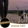Coleira tática para cachorro de nylon de treinamento durável com faixas reflexivas e fivela de cinto de segurança para carro 6