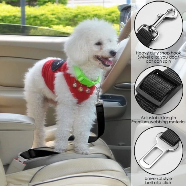 Pet Dog Car Seat Belts Harness Vehicle 1pcs Puppy Adjustable Leader Clip Dog Supplies Safety Pet Products 2