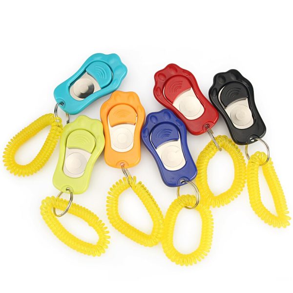 2pçs Treinador de animais de estimação em forma de pata Clicker 2