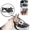 Mascota perro boca transpirable ajustable Anti-mordida Metal bozal protección cubierta perro accesorios 5
