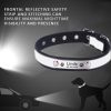 Collar de perro personalizado, Collar de gato reflectante de cuero, etiqueta de identificación grabada personalizada para cachorros, perros grandes, accesorios para mascotas 2
