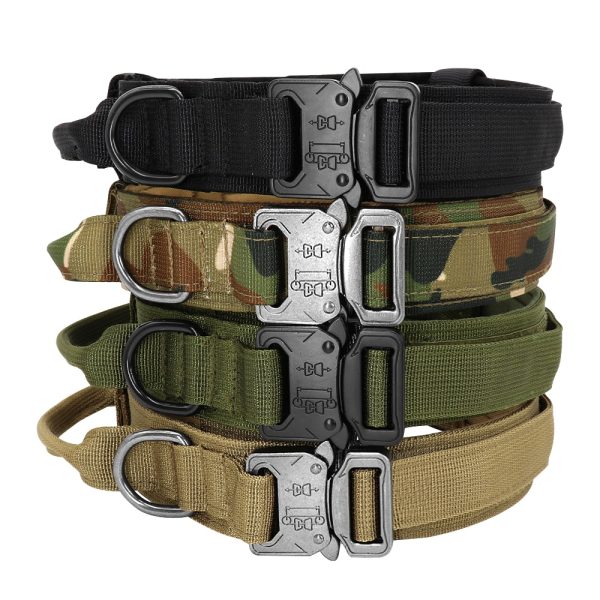 Durable Military Tactical Dog Collar Bungee Leash 2