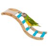 Parrot Perch Climbing Ladder Wood Platform Bird Stand Sanded Stairs Chew Toy for Small Medium Birds Easy to Install 4