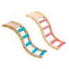 Parrot Perch Climbing Ladder Wood Platform Bird Stand Sanded Stairs Chew Toy for Small Medium Birds Easy to Install 1